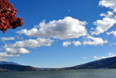 Lake Suwa and the sky